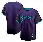 Men's Arizona Diamondbacks Blank Purple 2025 City Connect Limited Stitched Jersey Dzhi,baseball caps,new era cap wholesale,wholesale hats